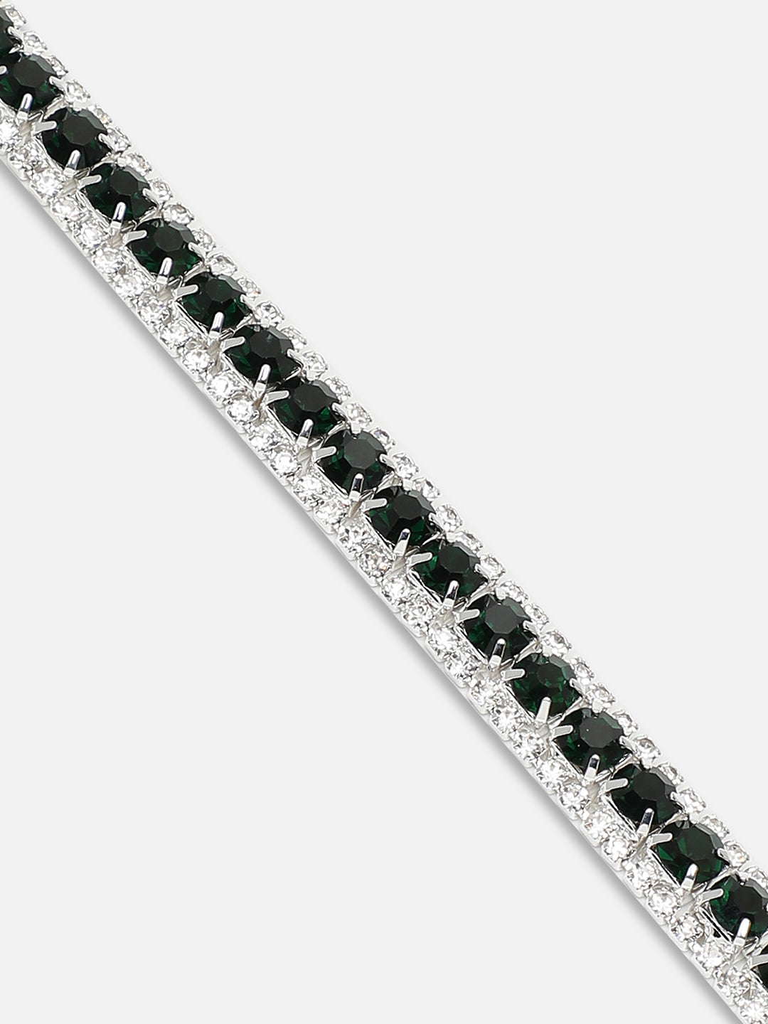 Silver Plated Party Designer Stone Bracelet For Women