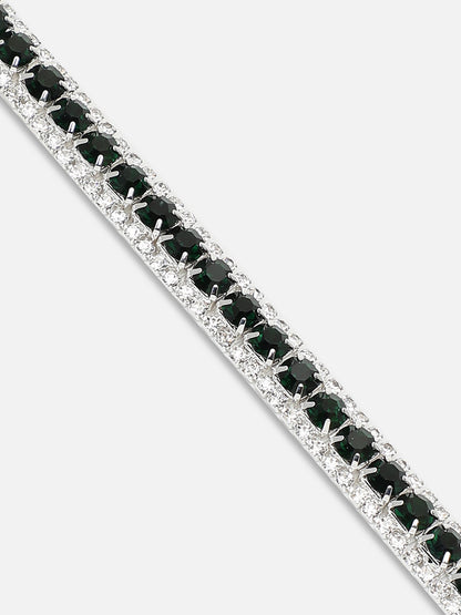Silver Plated Party Designer Stone Bracelet For Women