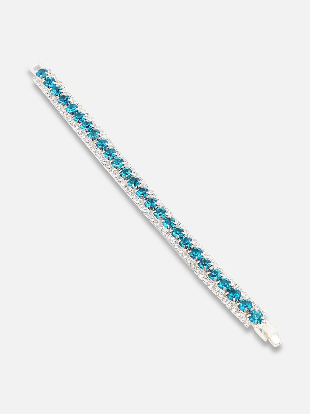 Silver Plated Party Designer Stone Bracelet For Women