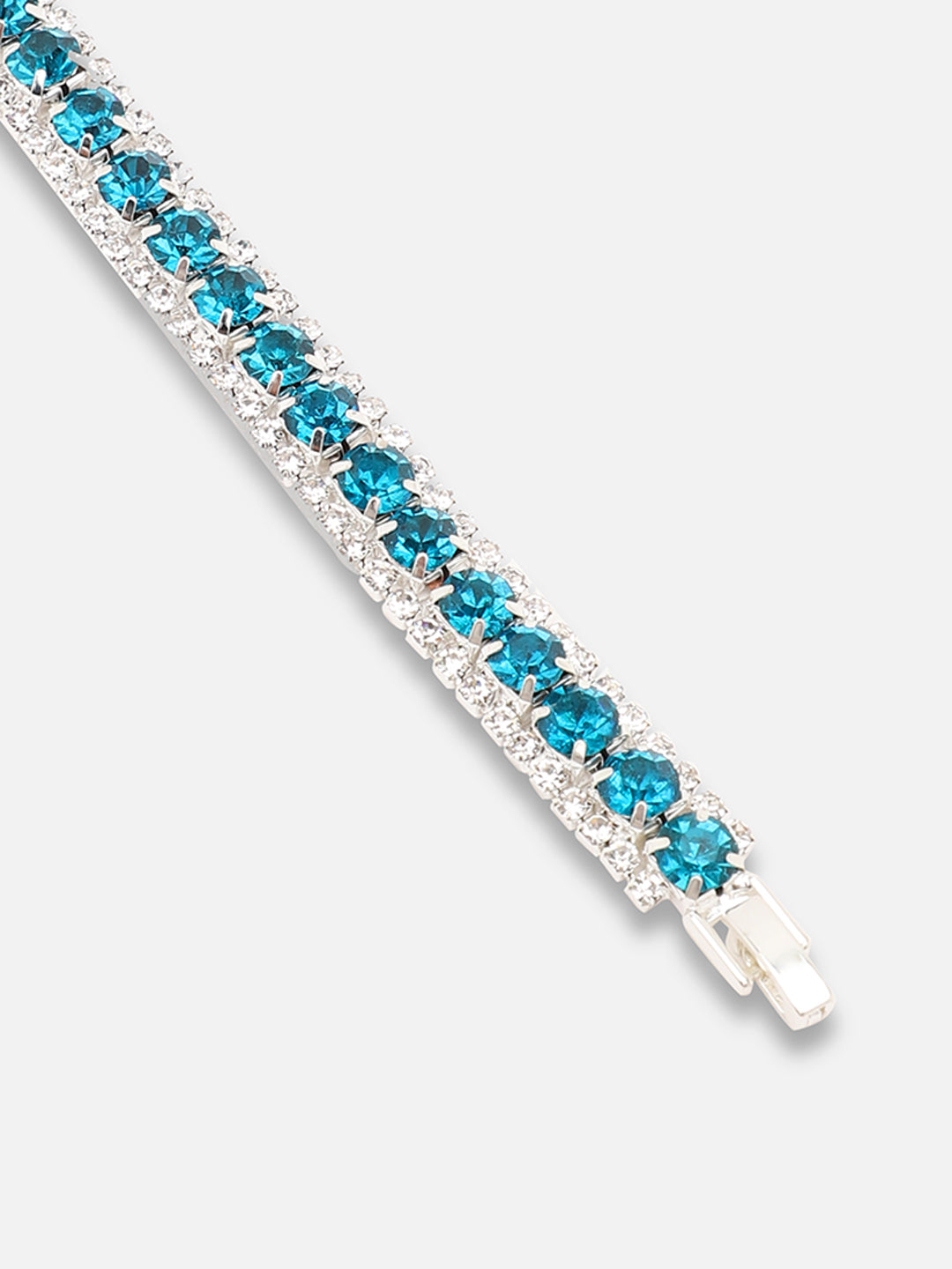 Silver Plated Party Designer Stone Bracelet For Women