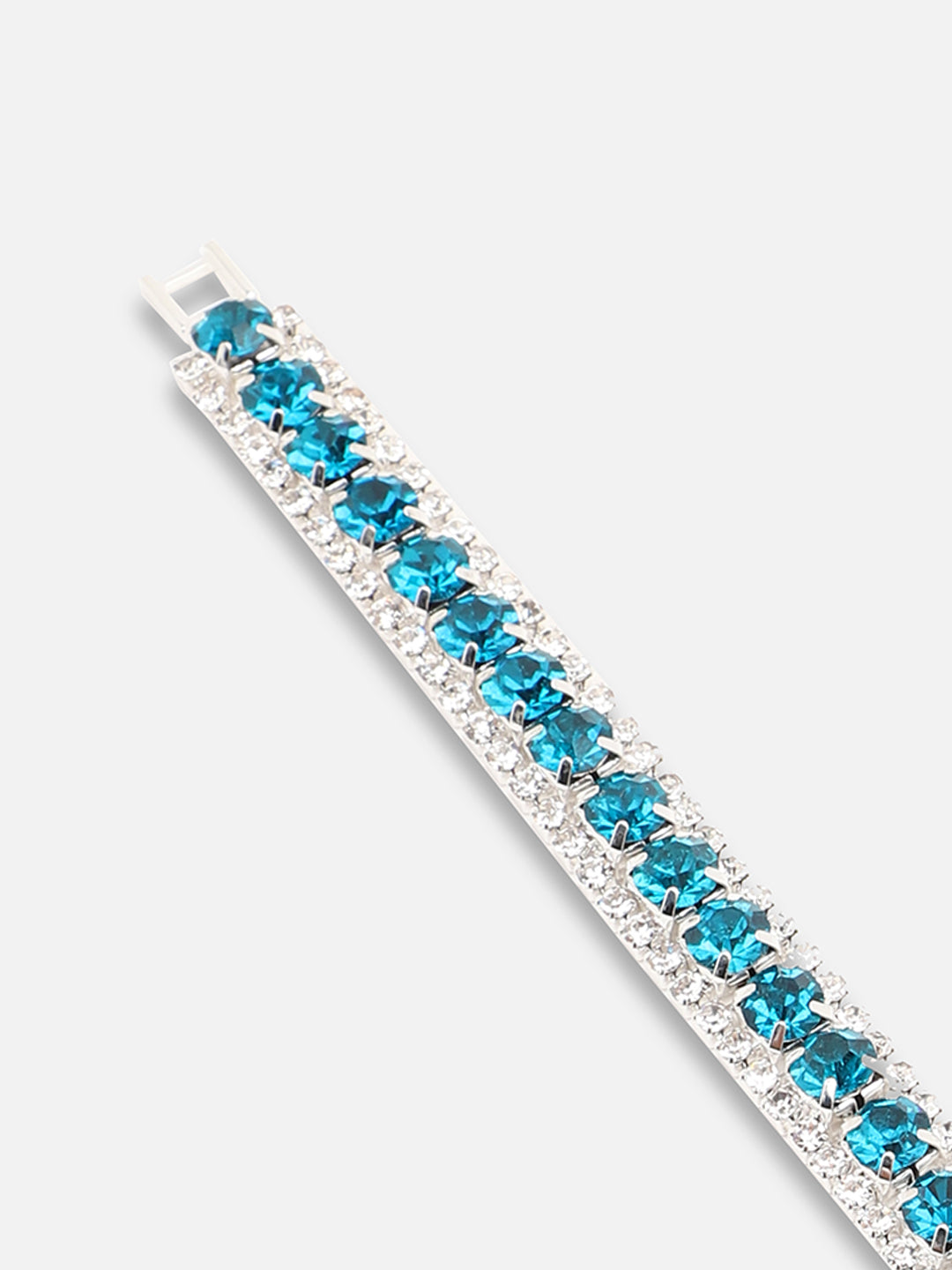 Silver Plated Party Designer Stone Bracelet For Women