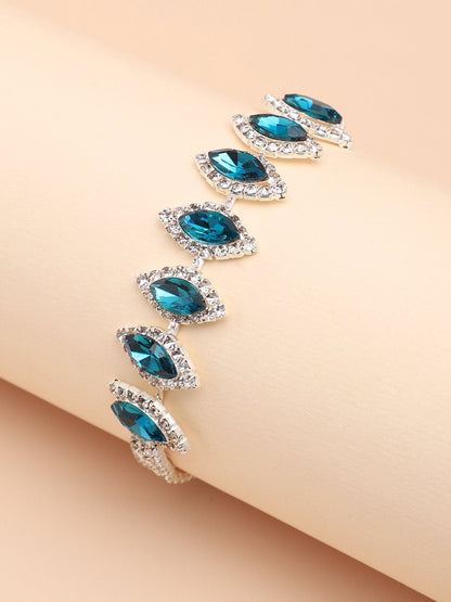 Silver Plated Party Designer Stone Bracelet For Women