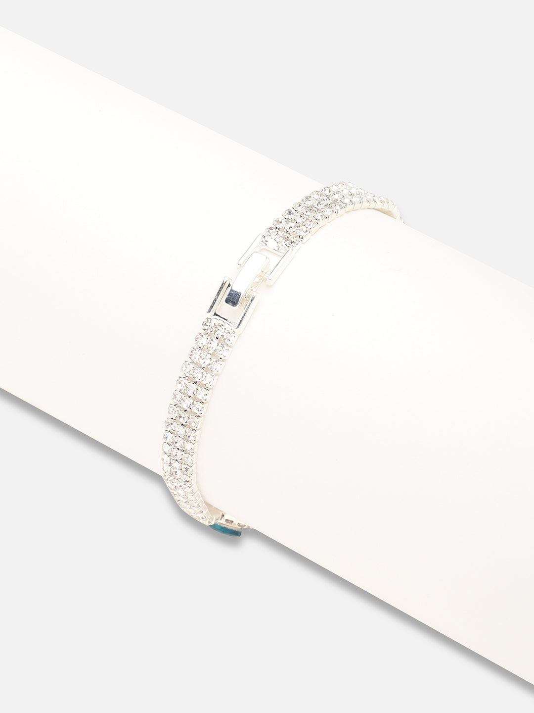 Silver Plated Party Designer Stone Bracelet For Women