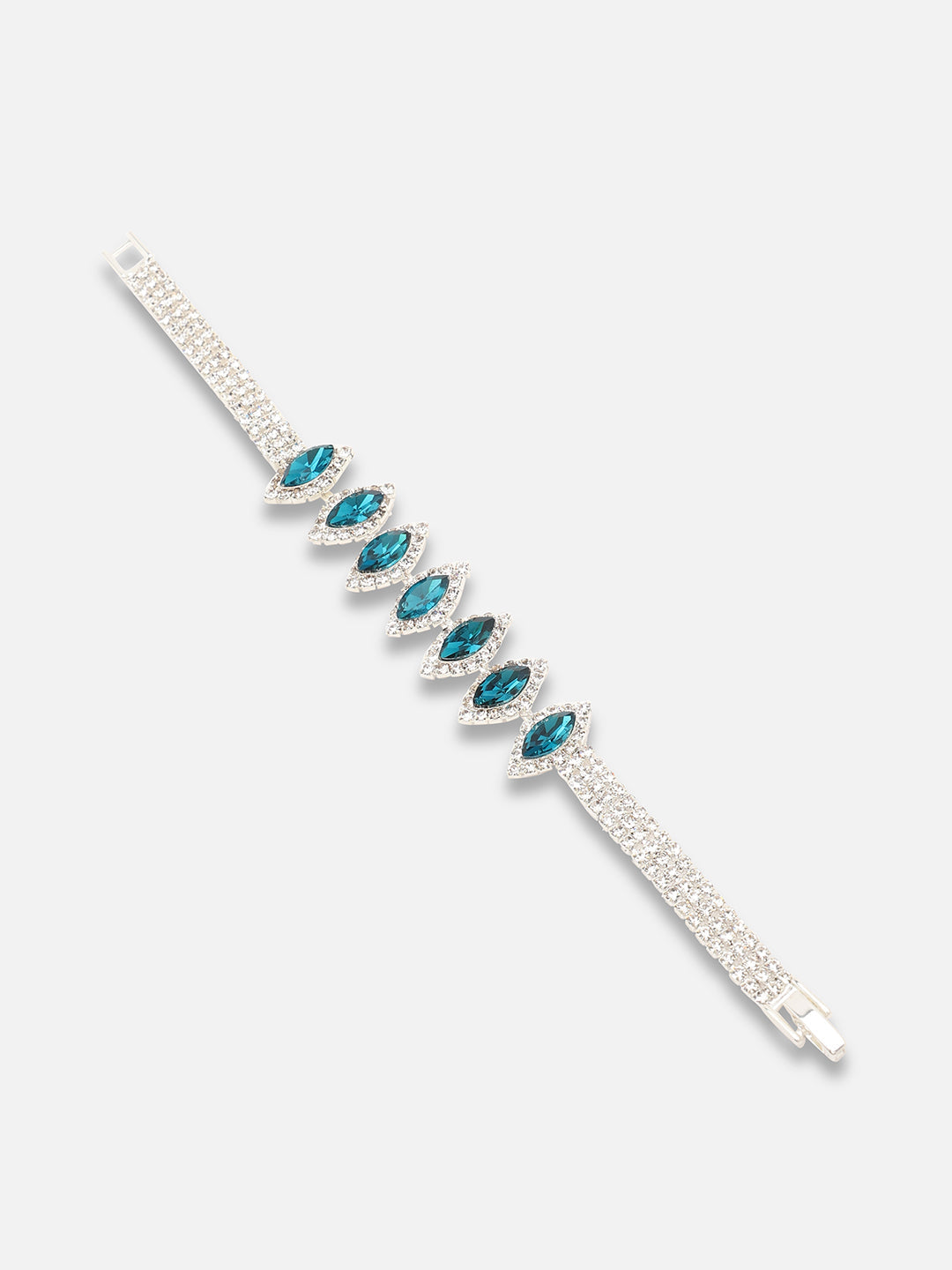 Silver Plated Party Designer Stone Bracelet For Women
