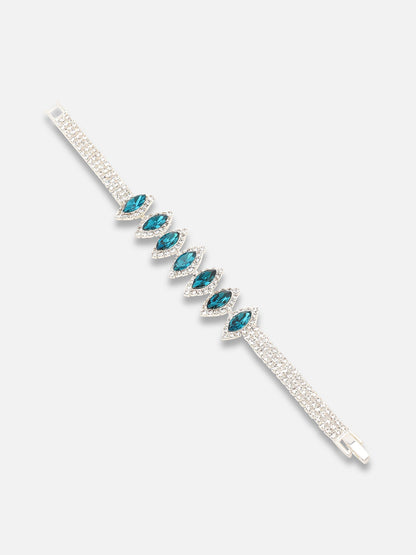Silver Plated Party Designer Stone Bracelet For Women