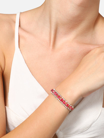 Gold Plated Party Designer Stone Bracelet For Women