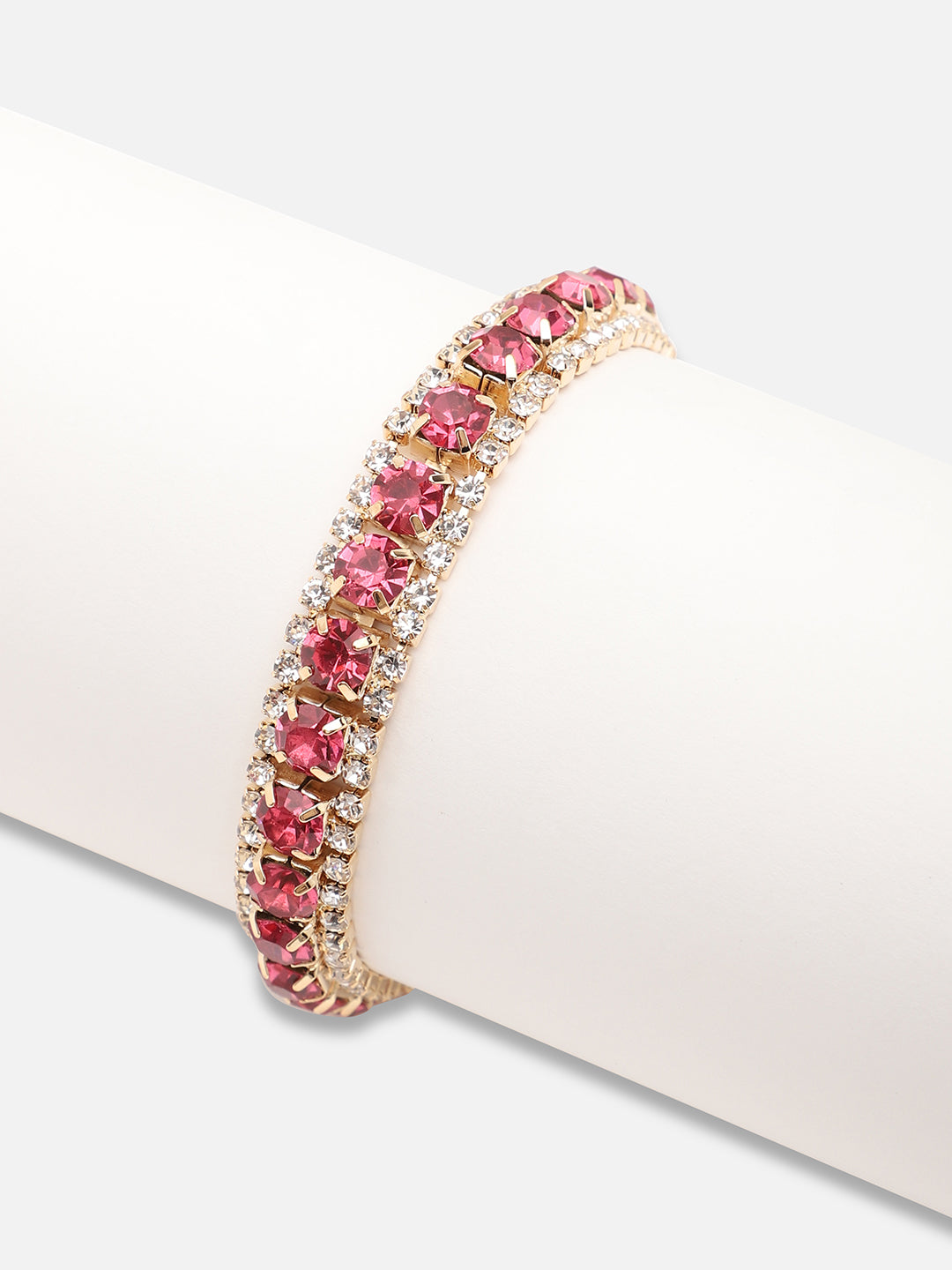 Gold Plated Party Designer Stone Bracelet For Women