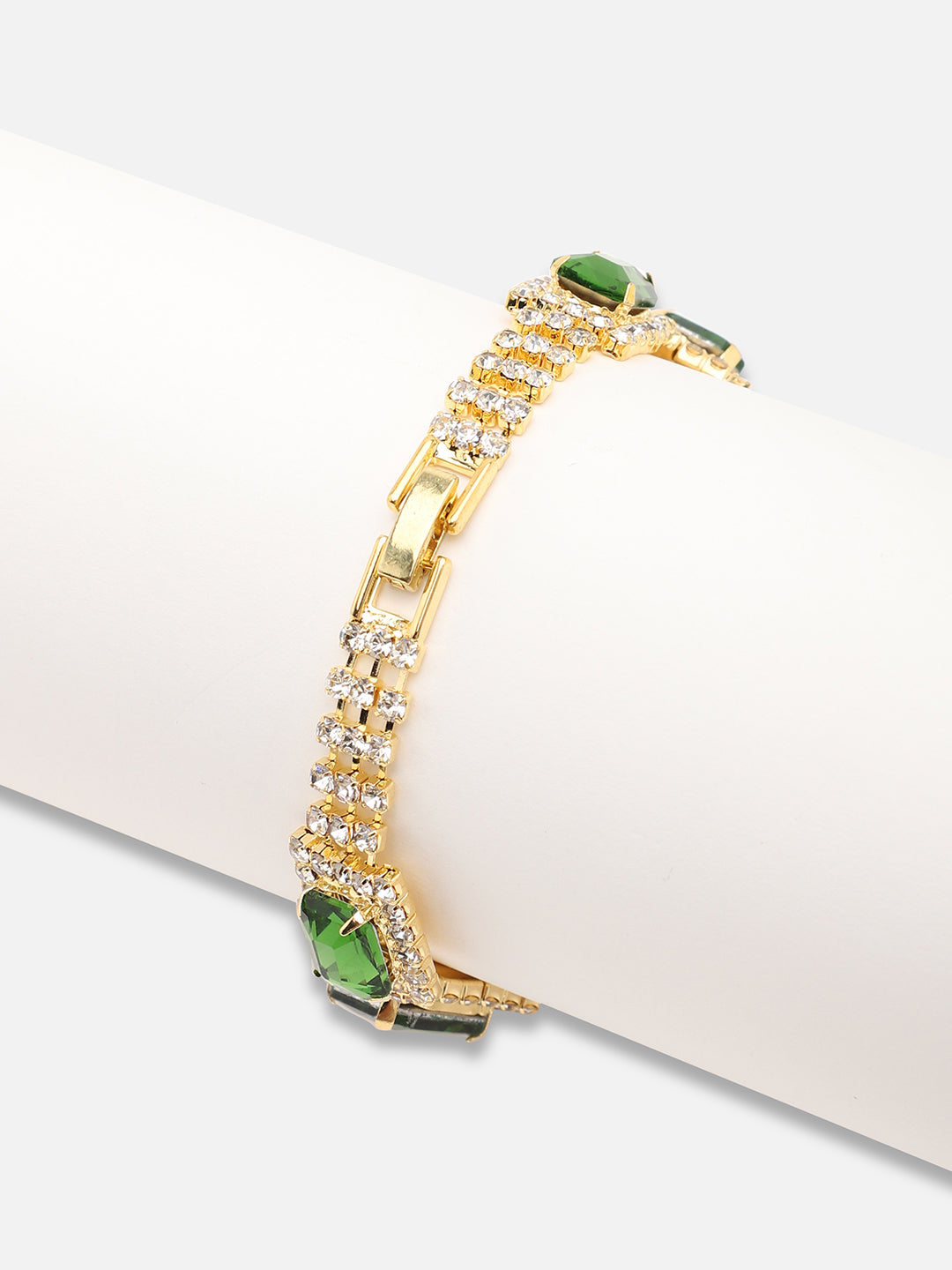 Gold Plated Party Designer Stone Bracelet For Women