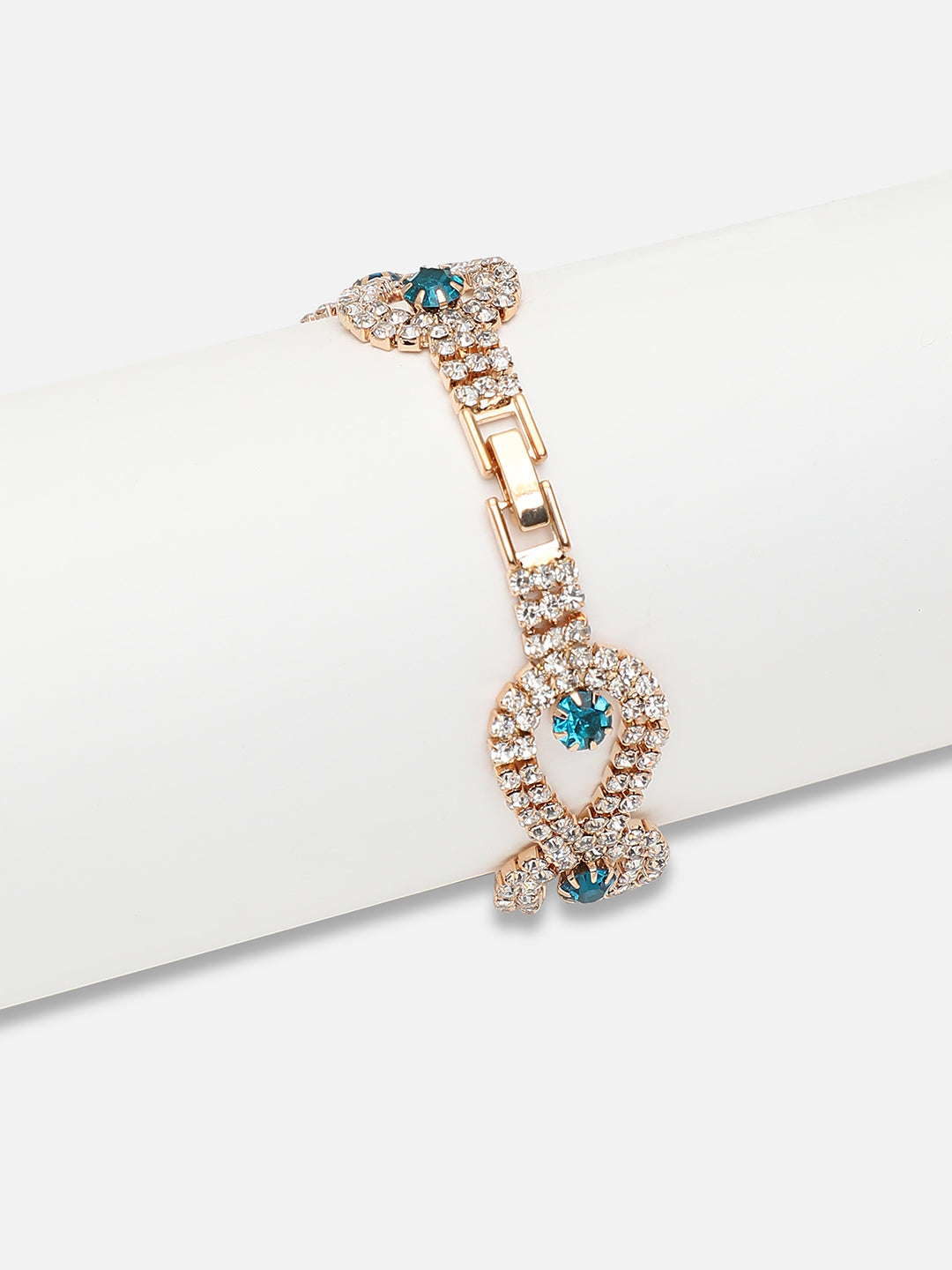 Gold Plated Party Designer Stone Bracelet For Women