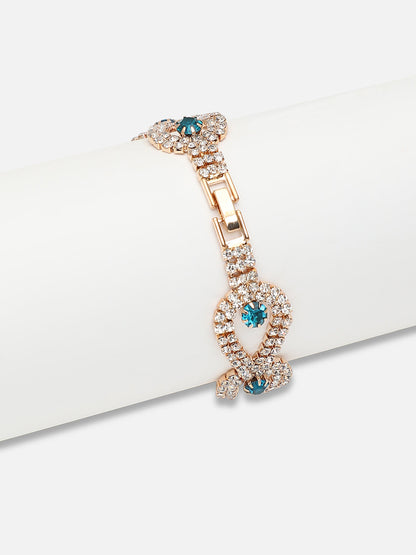 Gold Plated Party Designer Stone Bracelet For Women