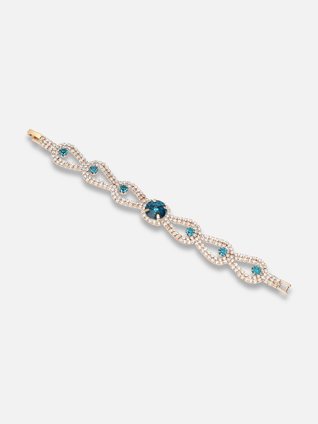 Gold Plated Party Designer Stone Bracelet For Women