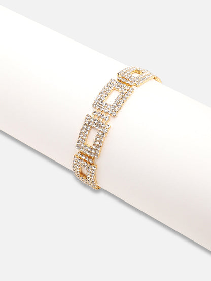 Gold Plated Party Rhinestones Bracelet For Women
