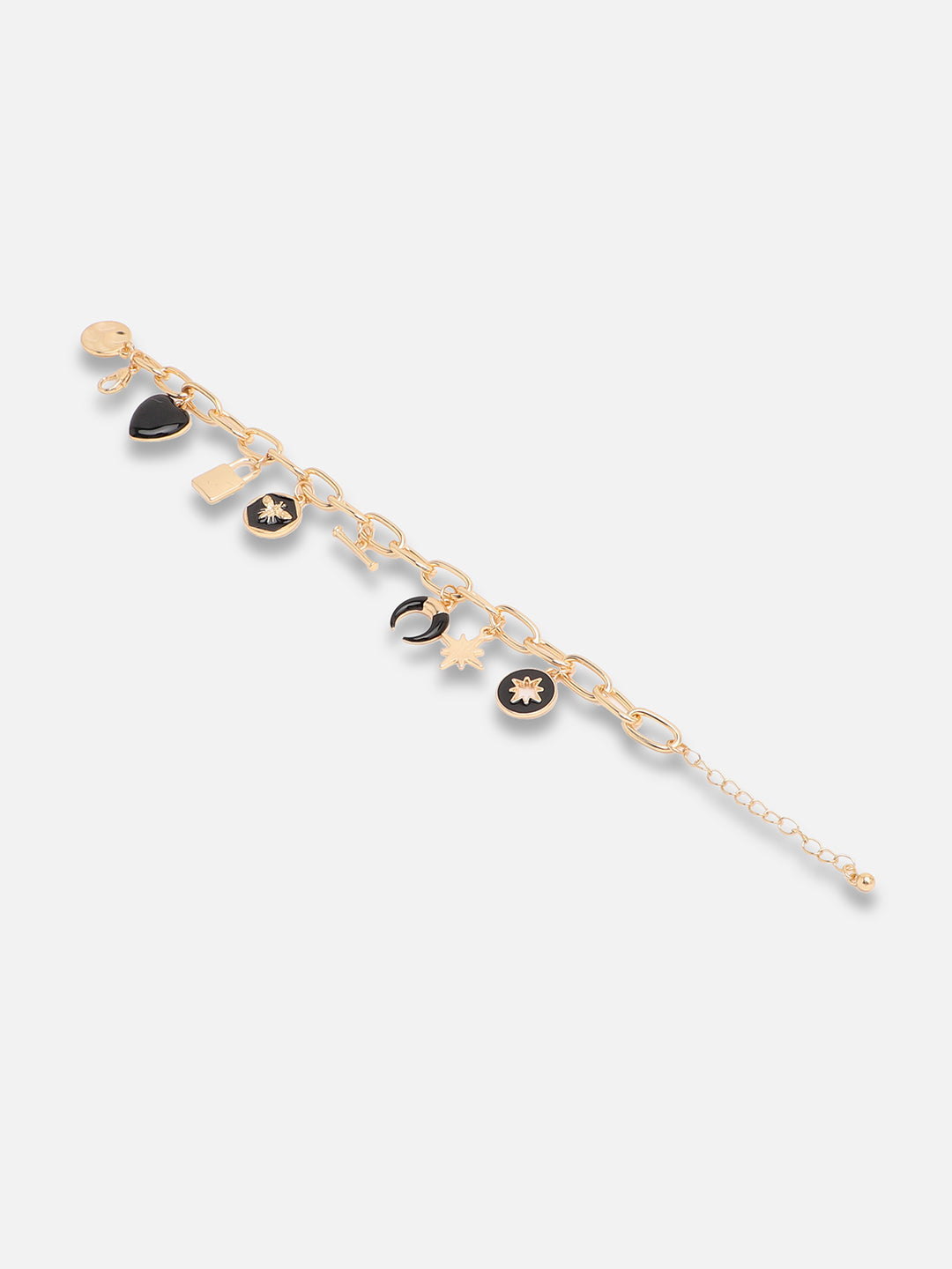 GOLD PLATED PARTY DESIGNER CHARMS BRACELET FOR WOMEN