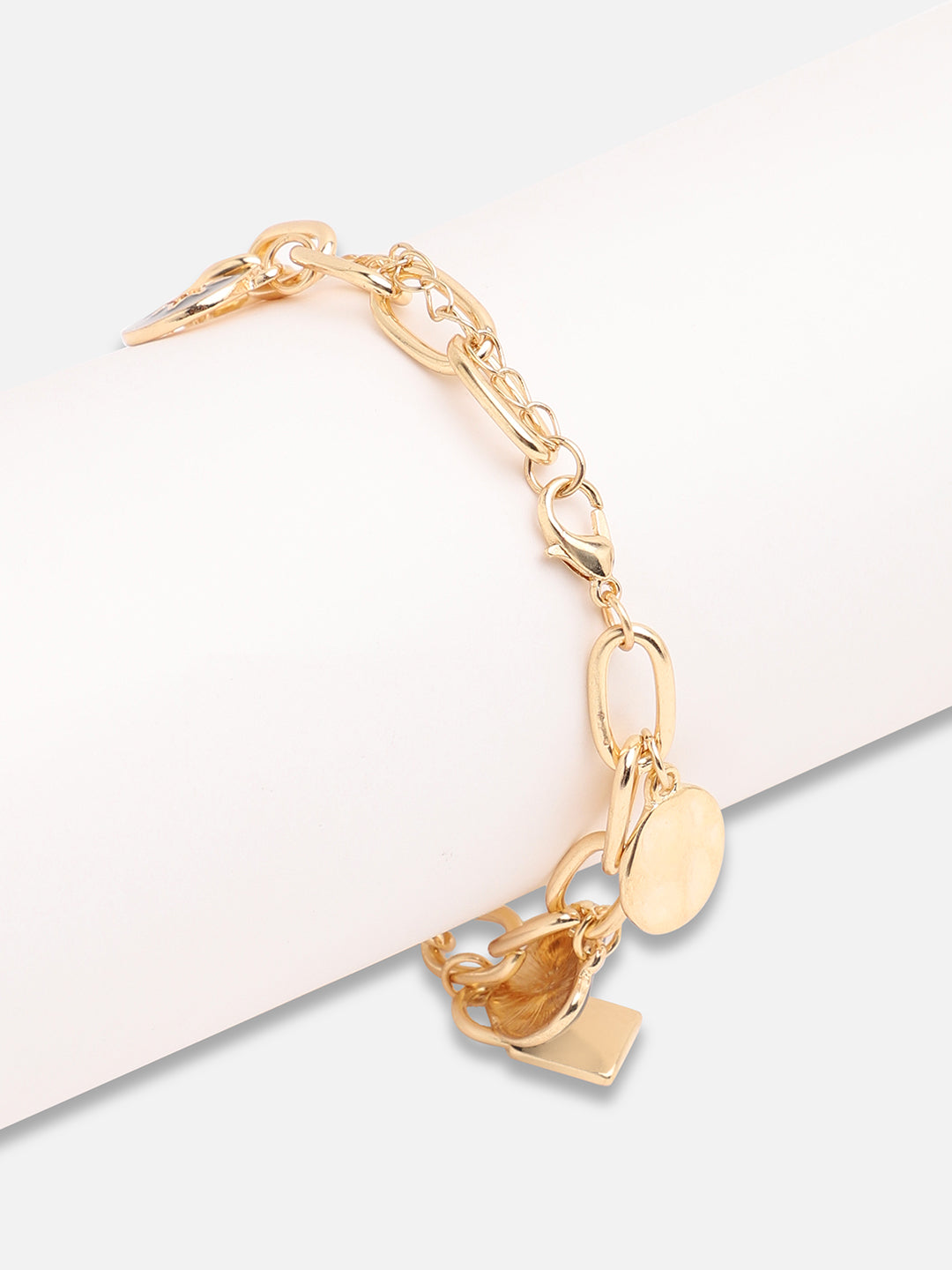 GOLD PLATED PARTY DESIGNER CHARMS BRACELET FOR WOMEN