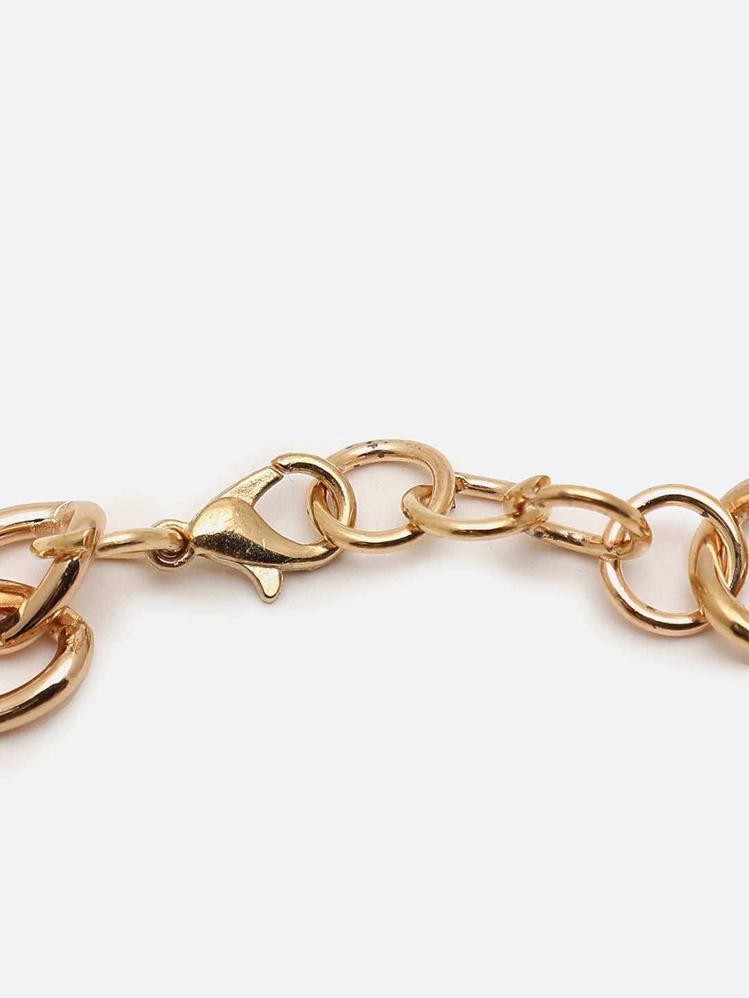 SOHI AMERICAN DIAMOND GOLD CHAIN BRACELET