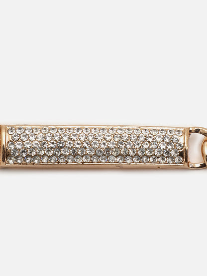 SOHI AMERICAN DIAMOND GOLD CHAIN BRACELET