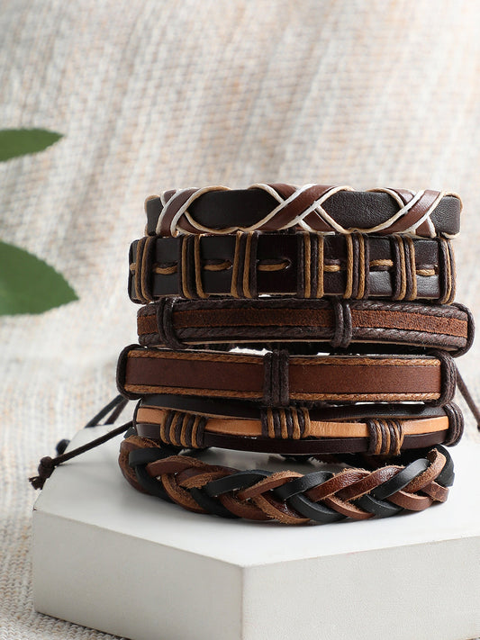 Trendy Casual Pu Leather Designer Bracelet