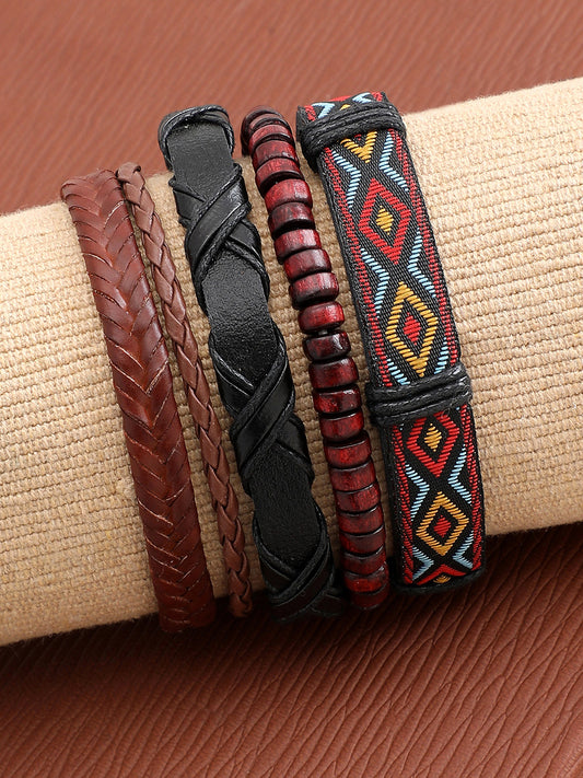 TRENDY CASUAL PU LEATHER DESIGNER BRACELET FOR WOMEN