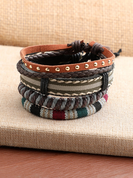 TRENDY CASUAL PU LEATHER DESIGNER BRACELET FOR WOMEN