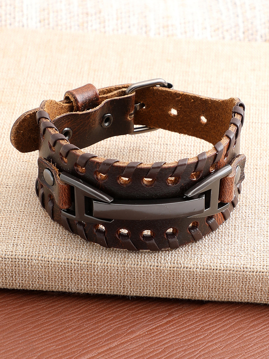 TRENDY CASUAL PU LEATHER DESIGNER BRACELET FOR WOMEN