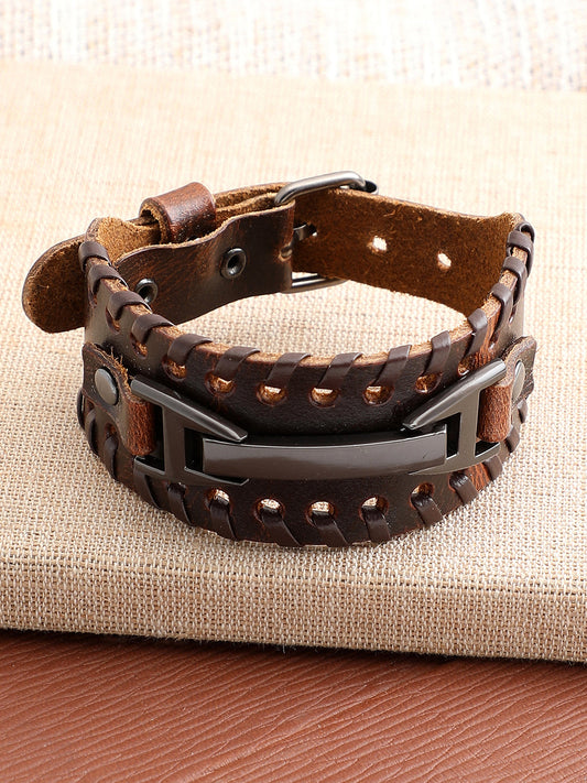 TRENDY CASUAL PU LEATHER DESIGNER BRACELET FOR WOMEN