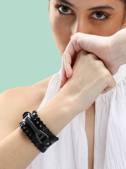 Trendy Casual Pu Leather Designer Bracelet