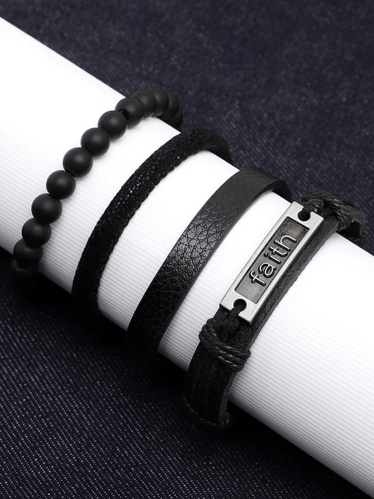 TRENDY CASUAL PU LEATHER DESIGNER BRACELET FOR WOMEN