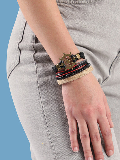 TRENDY CASUAL PU LEATHER DESIGNER BRACELET FOR WOMEN