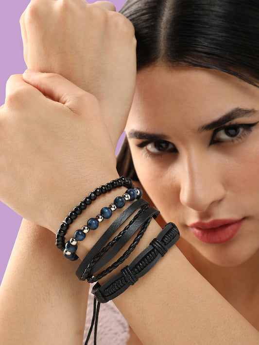 TRENDY CASUAL PU LEATHER DESIGNER BRACELET FOR WOMEN