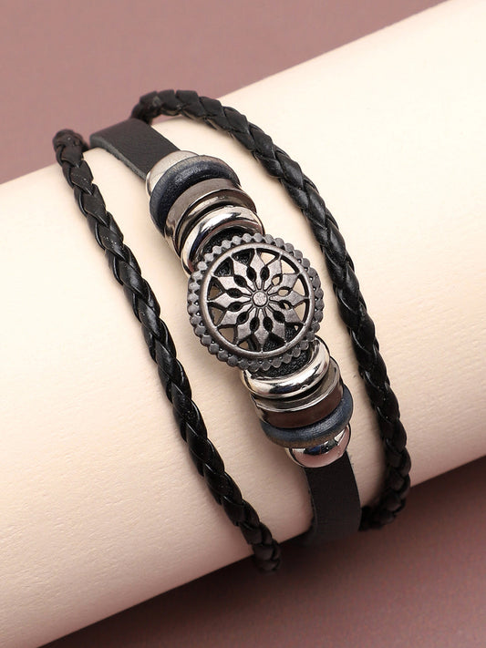 TRENDY CASUAL PU LEATHER DESIGNER BRACELET FOR WOMEN