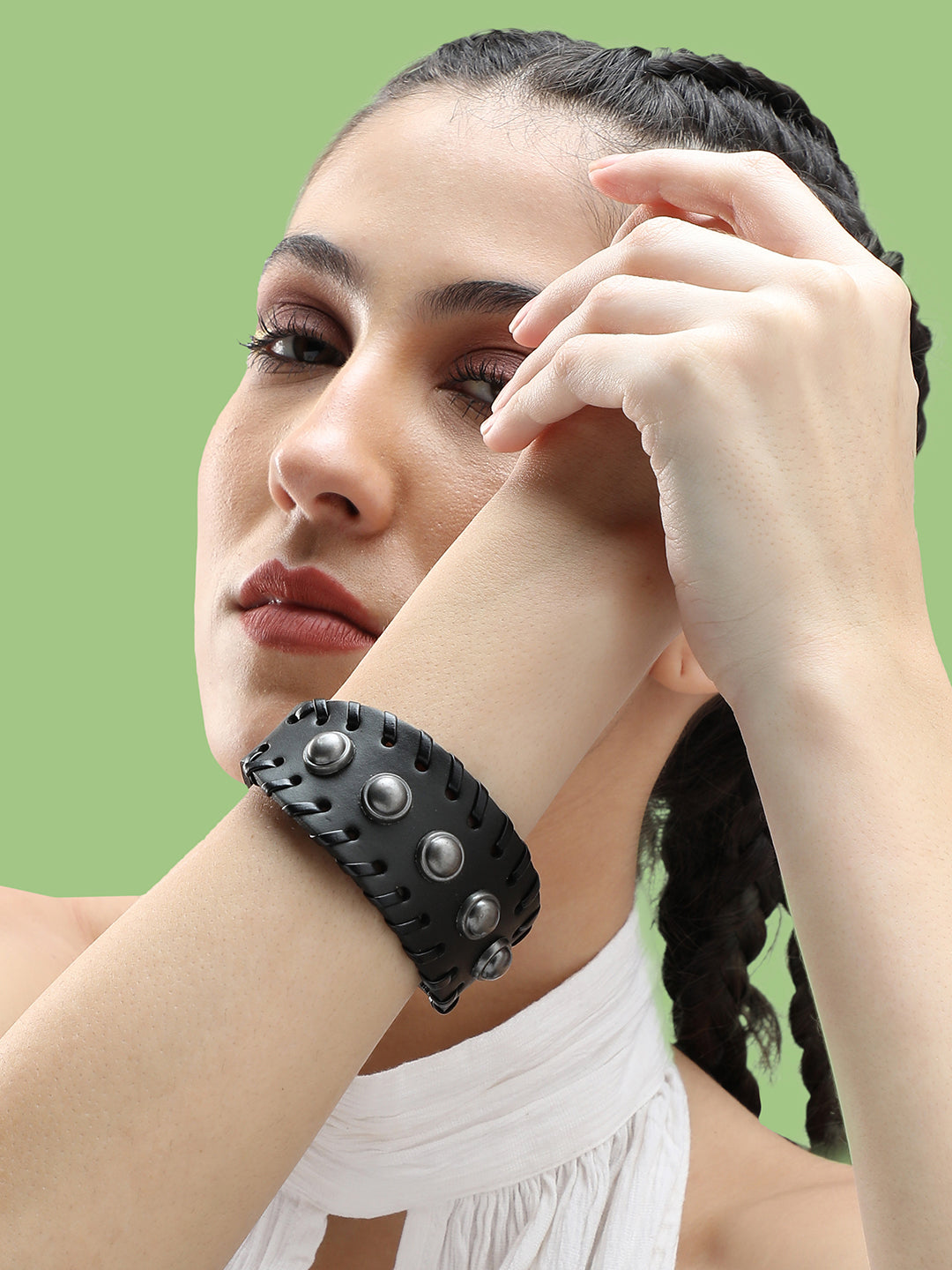 TRENDY CASUAL PU LEATHER DESIGNER BRACELET FOR WOMEN
