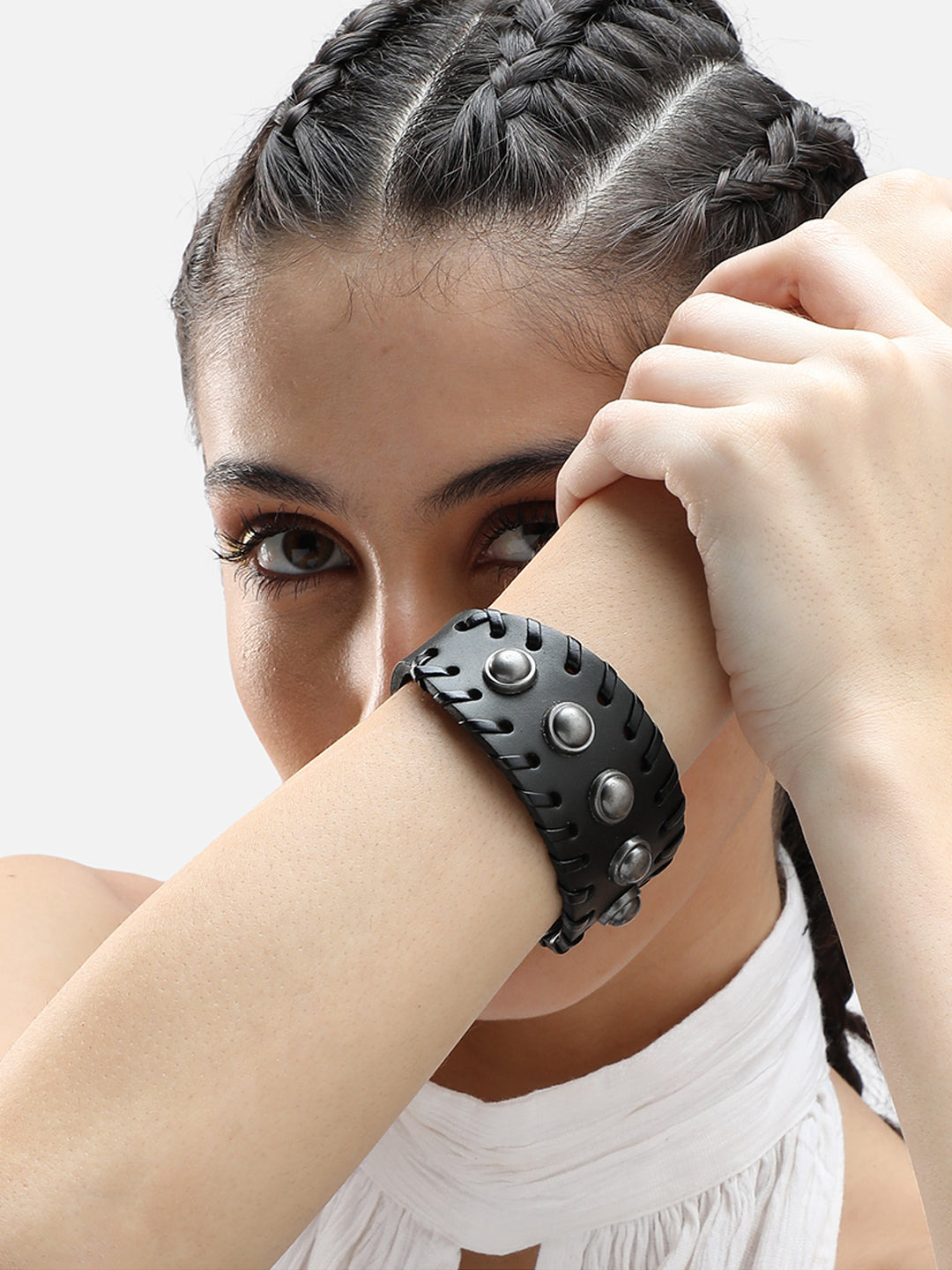 TRENDY CASUAL PU LEATHER DESIGNER BRACELET FOR WOMEN