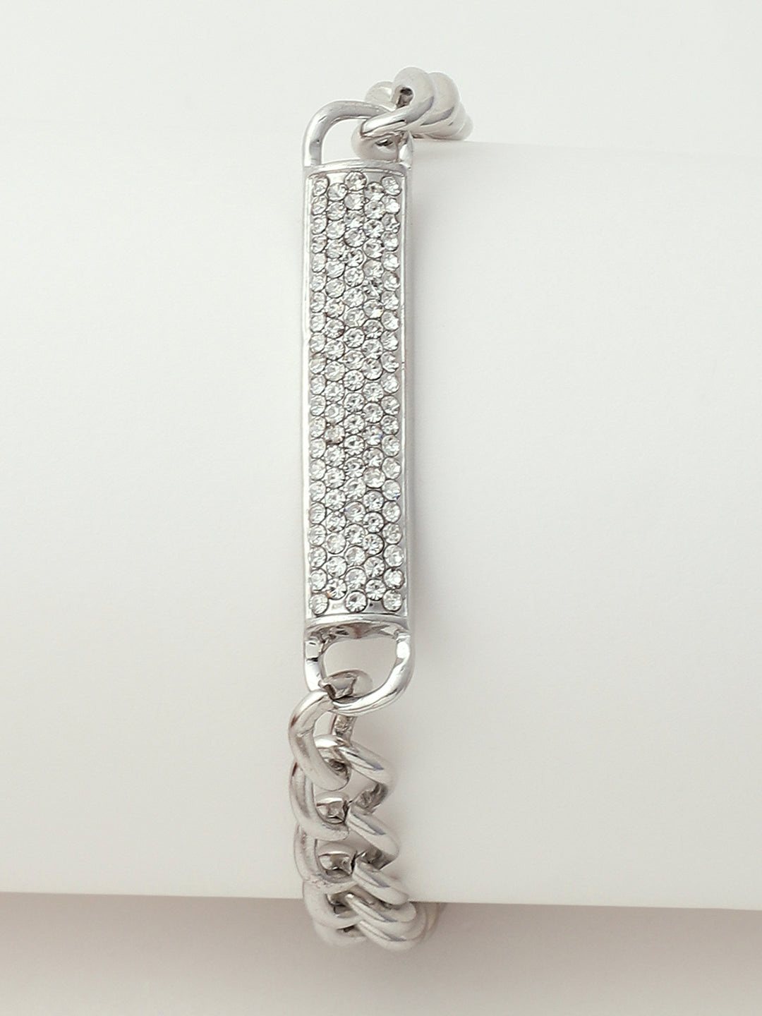 Silver Plated Designer Stone Bracelet