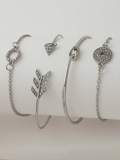 Set of 5 Gold Plated Designer Bracelet