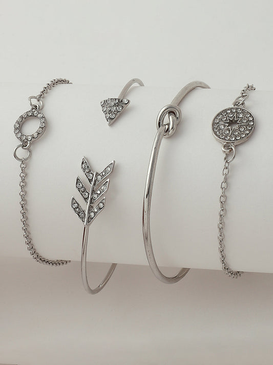 Set of 5 Gold Plated Designer Bracelet