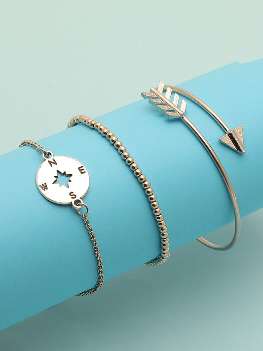 Set of 3 Gold Plated Designer Bracelet