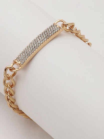 Gold Plated Designer Stone Bracelet