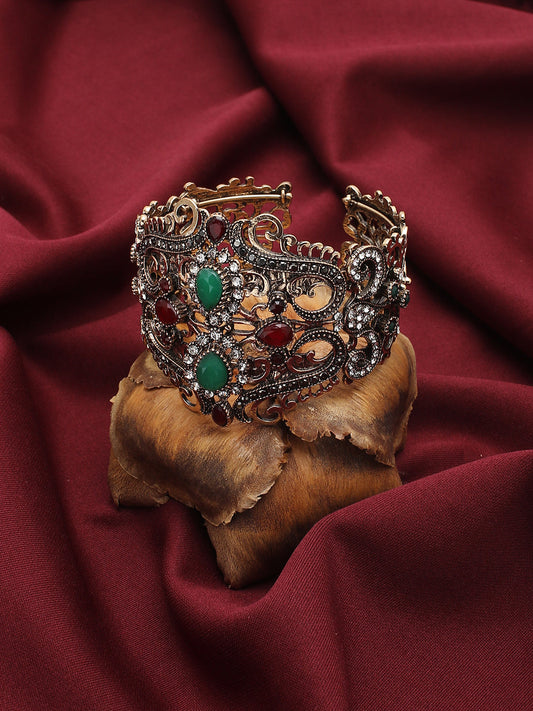 Gold Plated Designer Stone Bracelet