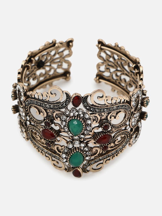 Gold Plated Designer Stone Bracelet