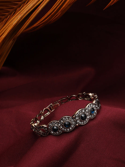 Gold Plated Designer Stone Bracelet