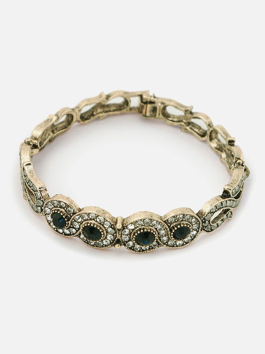 Gold Plated Designer Stone Bracelet
