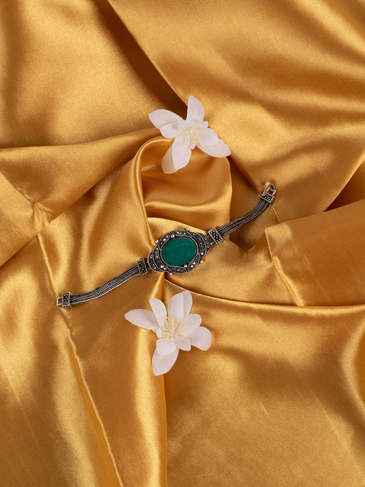 Gold Plated Designer Stone Bracelet