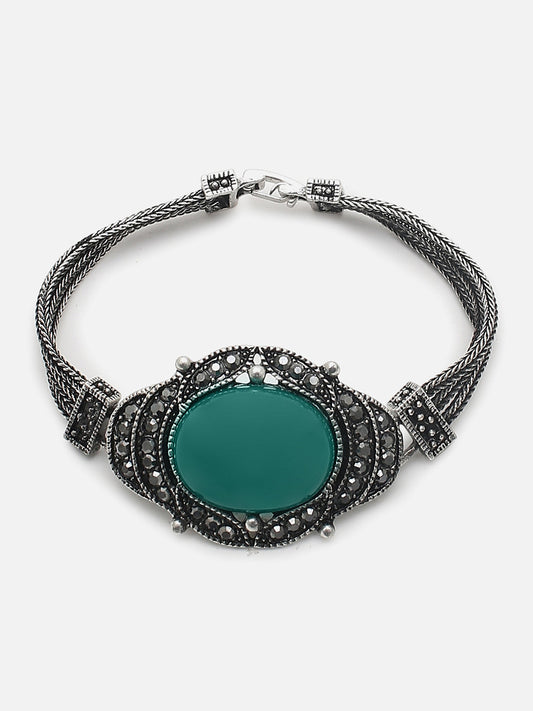 Gold Plated Designer Stone Bracelet