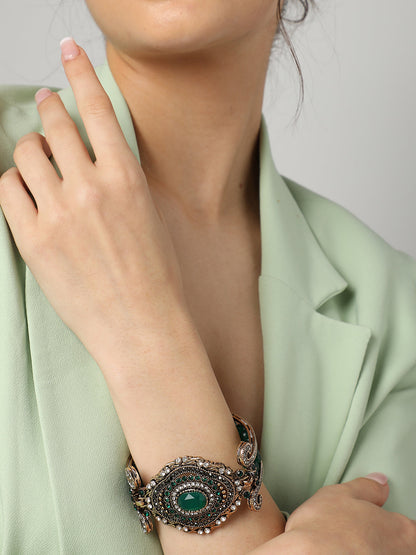 Gold Plated Designer Stone Bracelet