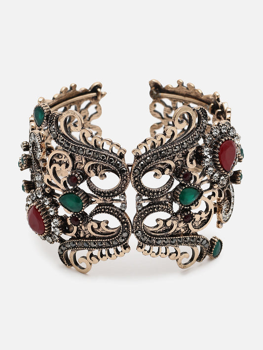 Gold Plated Designer Stone Bracelet