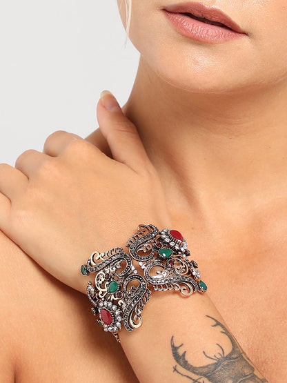 Gold Plated Designer Stone Bracelet