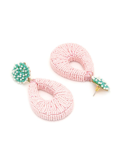 QUIRKY PINK DROP EARRING