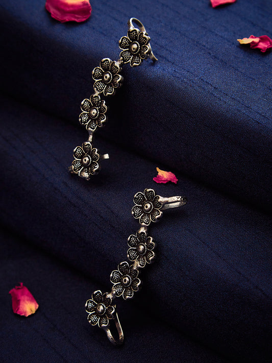 OXIDISED SILVER EAR CUFF