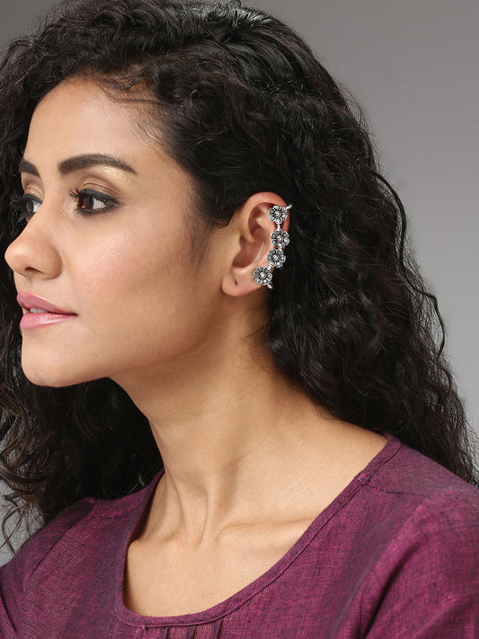 OXIDISED SILVER EAR CUFF