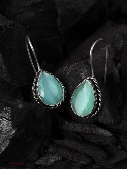 BLUE STONE DROP EARRING